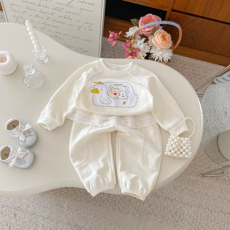 【BABY&KID】アヒルプリントセットアップSK092915