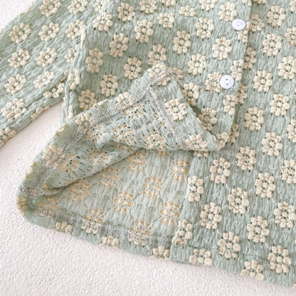 【BABY】花柄ジャカードセットアップSK100127