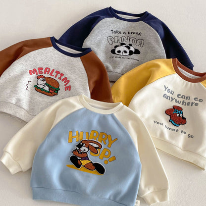【BABY&KID】タオル刺繍カートゥーンスウェットSK103505