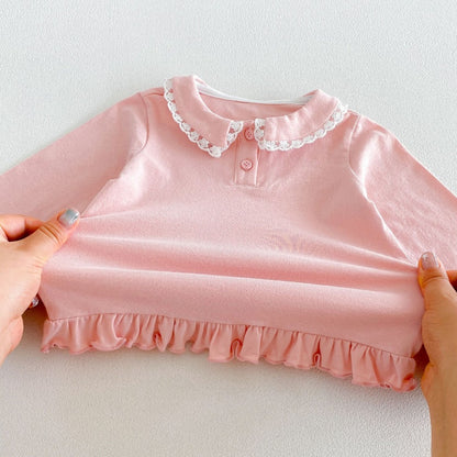 【BABY&KID】丸襟長袖トップスSK106616