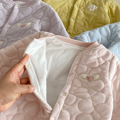 【BABY】冬新作マカロンカラー刺繍カバーオールSK102910