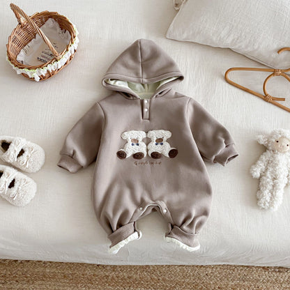 【BABY】冬新作アニマル刺繍カバーオールSK102909