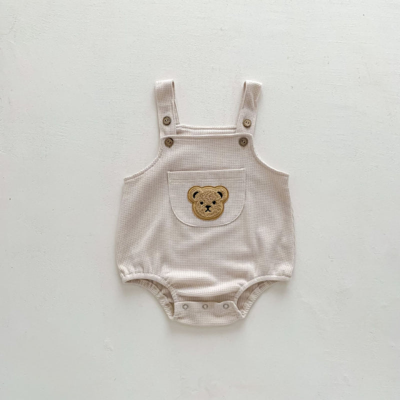 【BABY】夏新作 ワッフルベアロンパース 、半袖トップスSK080302