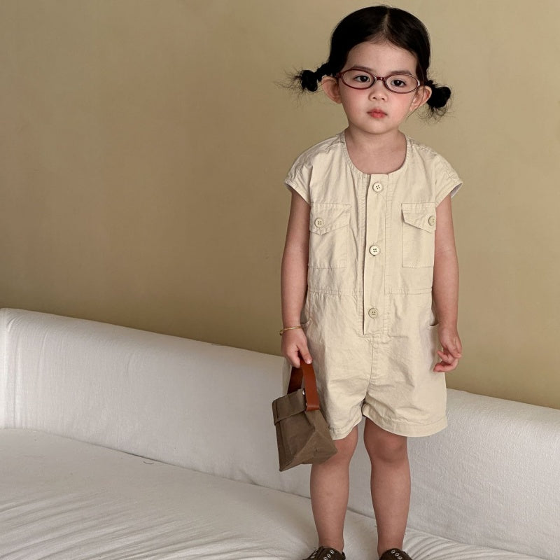 【BABY&KID】夏新作キッズショートオールインワンSK104724