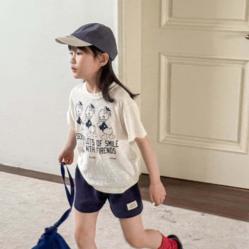 【BABY&KID】夏新作 可愛いカジュアルクルーネックTシャツSK010217