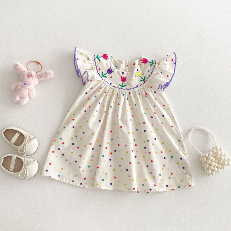 【BABY&KID】夏新作 カラードットワンピースSK081614