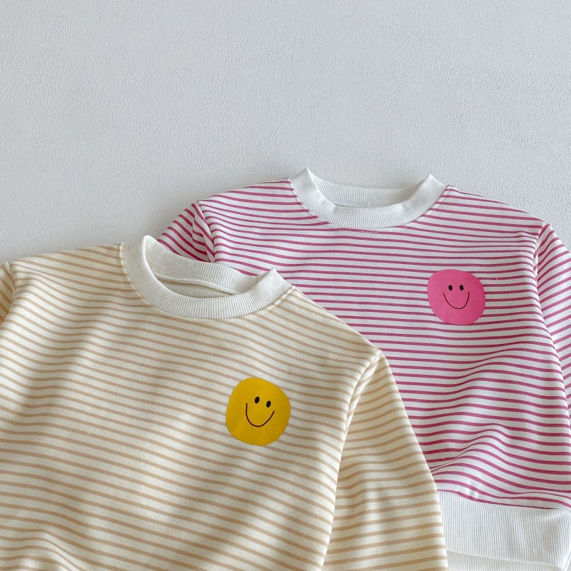 【BABY&KID】にこちゃんボーダーセットアップSK104017