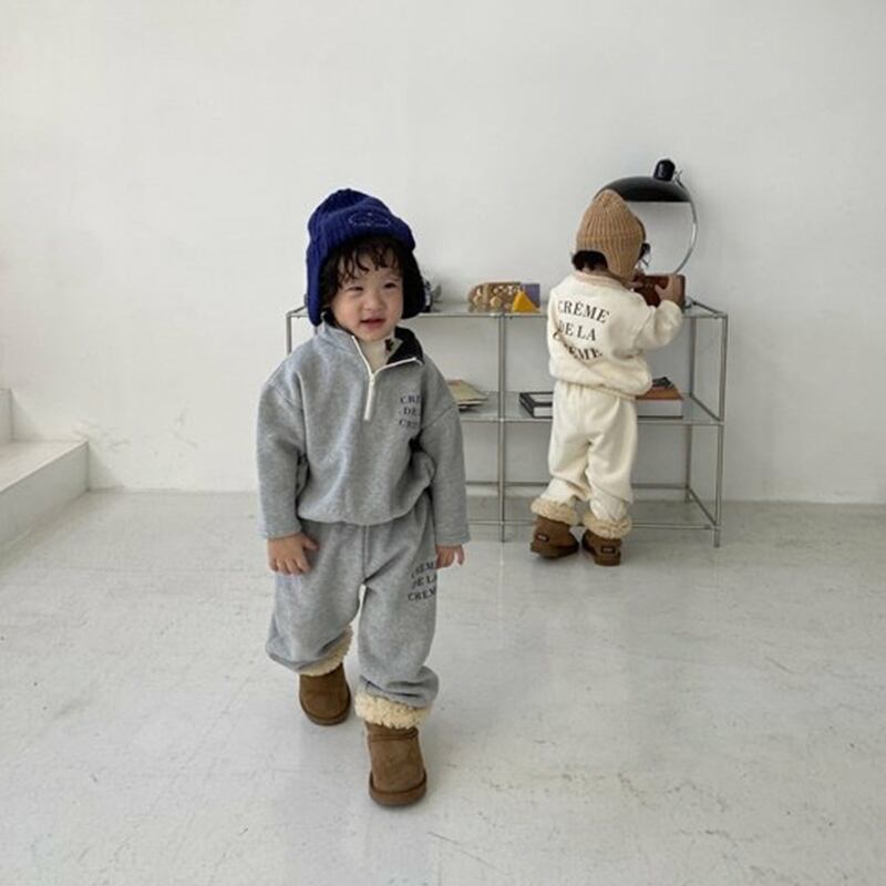 【BABY&KID】冬新作韓国風カジュアル英字セットアップSK11380