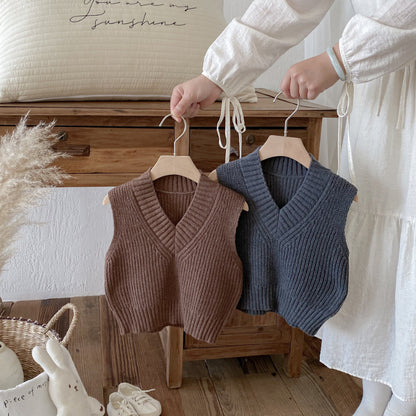 【BABY&KID】VネックレトロニットベストSK092919