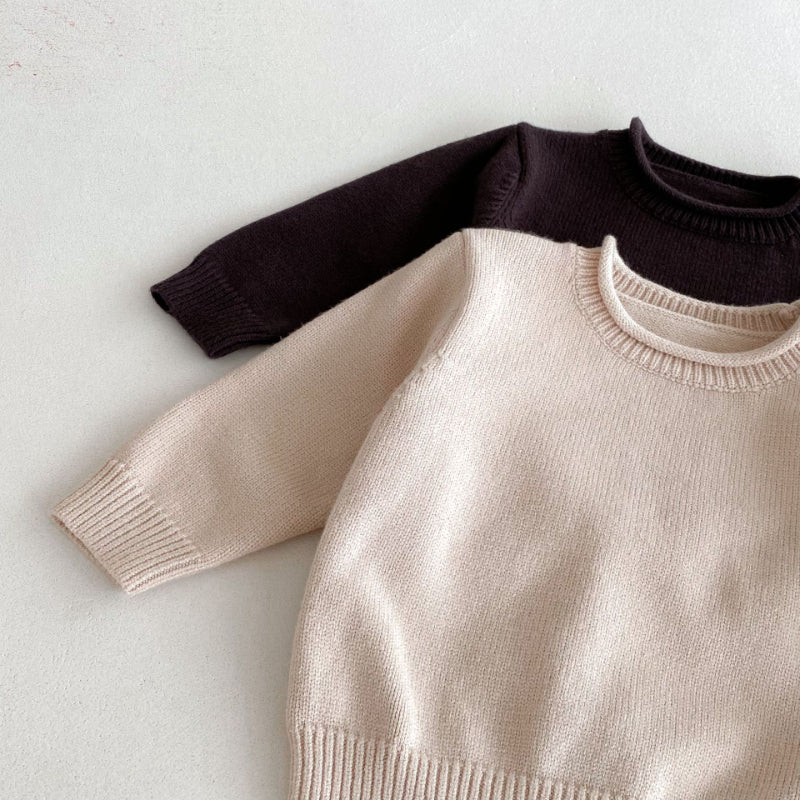 【BABY&KID】クルーネック無地セーターSK092926