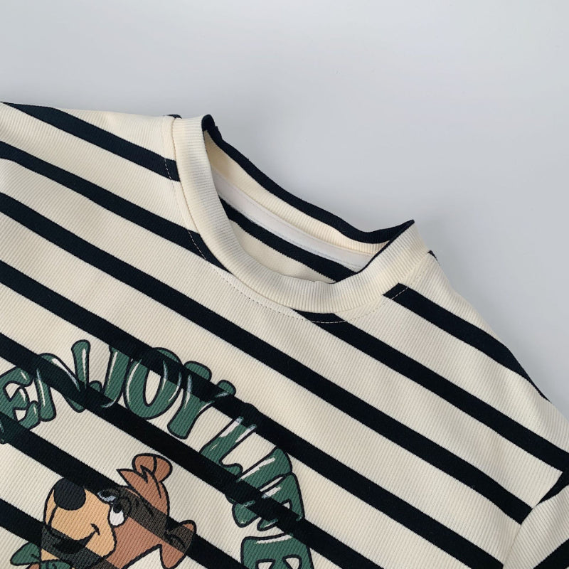 【BABY&KID】クマ柄長袖TシャツSK100524