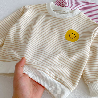 【BABY&KID】にこちゃんボーダーセットアップSK104017