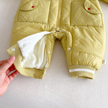 【BABY】取り外しフード裏起毛カバーオール＆バッグセットSK102913
