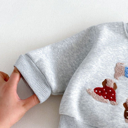 【BABY&KID】冬新作カートゥーンワッペントレーナーSK108503