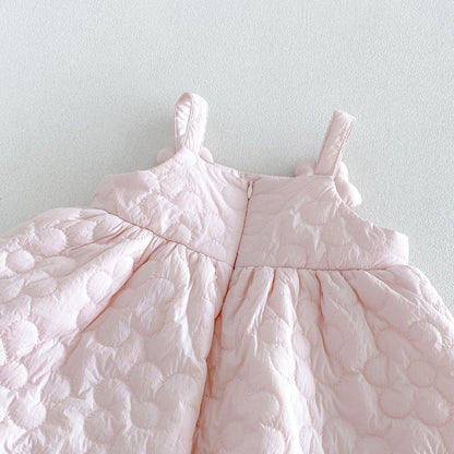 【BABY&KID】冬新作厚手フラワーワンピース、ハイネックニットSK107725