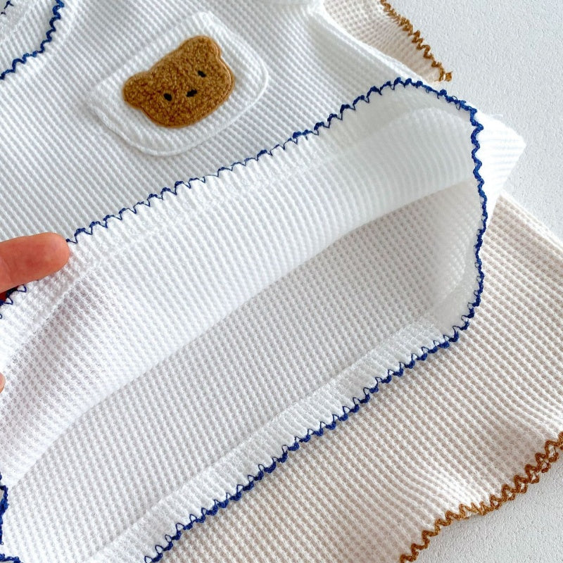 【BABY】夏新作 くま刺繍セットアップSK080305