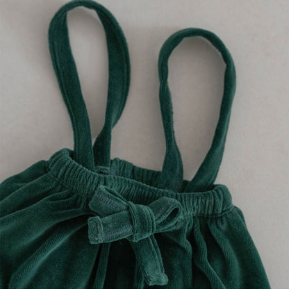 【BABY】韓国風ベロアサロペット、帽子SK102819