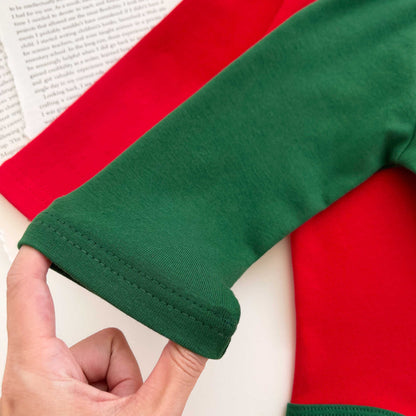 【BABY】トナカイプリントカバーオール＆角付き帽子セットSK102813