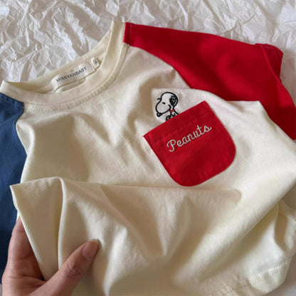 【BABY&KID】夏新作 ロゴポケット刺繍TシャツSK090809