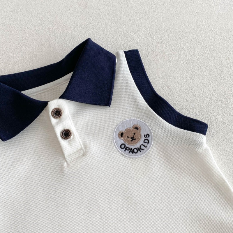 【BABY&KID】夏新作 クマロゴPOLOセットアップSK080307