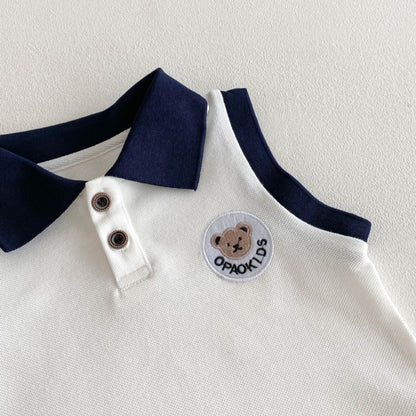 【BABY&KID】夏新作 クマロゴPOLOセットアップSK080307