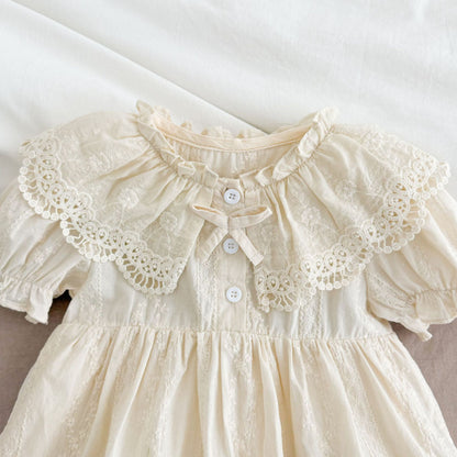 【姉妹服】夏新作 レースフリルロンパース、ワンピースSK081622