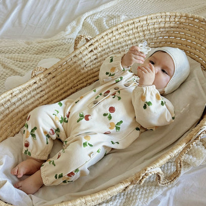 【BABY】北欧風フルーツプリントカバーオールSK101318