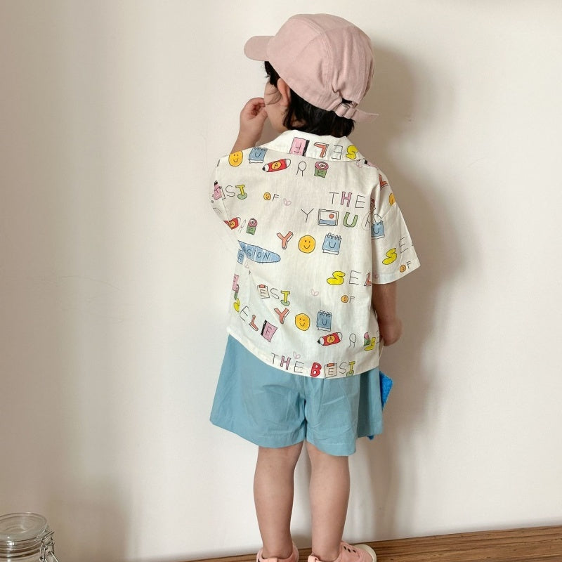 【BABY&KID】夏新作カートゥーンプリントセットアップ、ワンピースSK104709