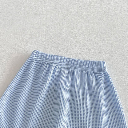 【BABY&KID】夏新作ワッフルカートゥーンセットアップSK105603