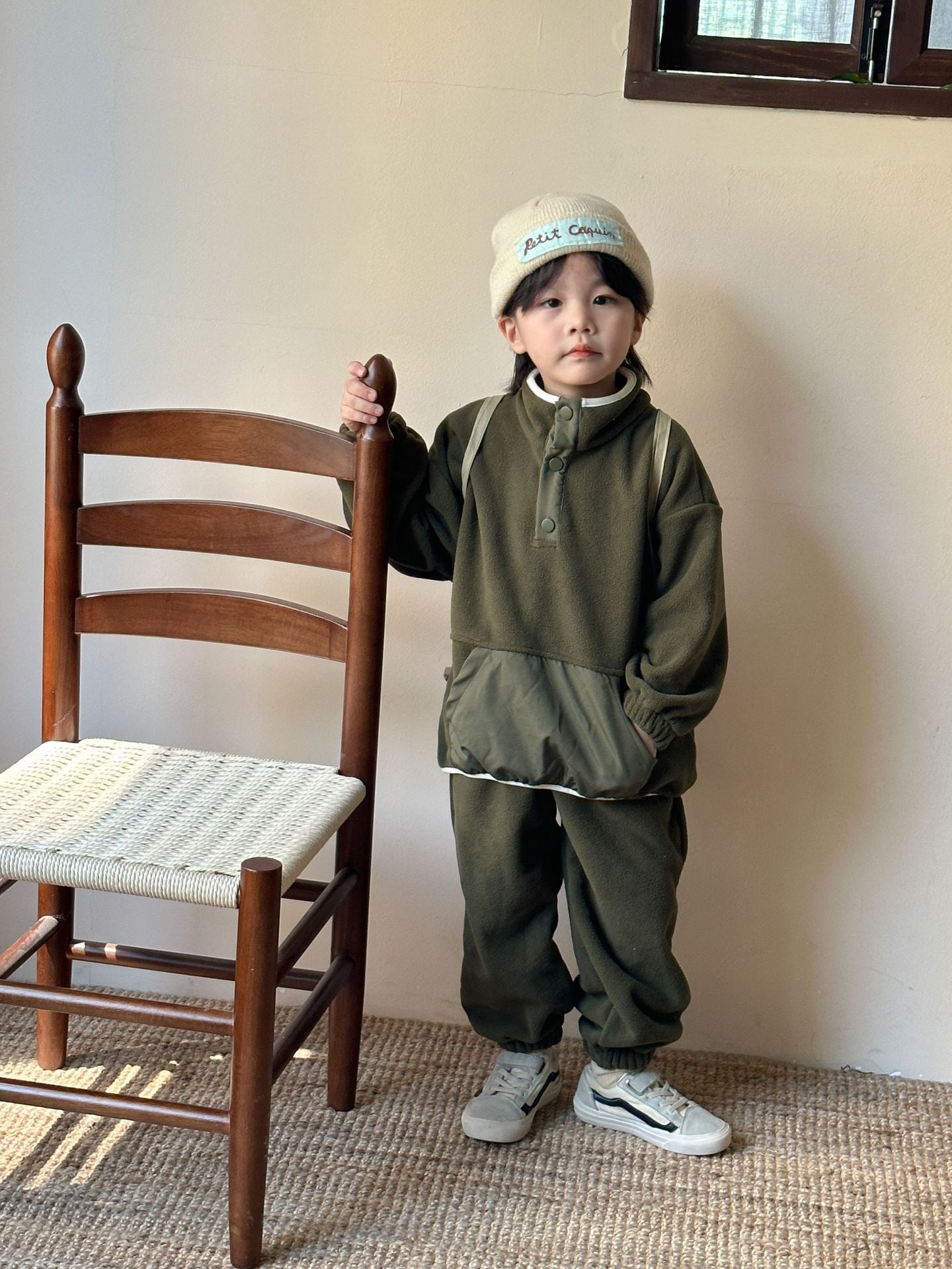 【BABY&KID】ハイネックもこもこ起毛セットアップSK023006