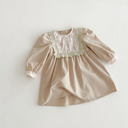 【BABY&KID】小花柄レースフリルワンピースSK011014