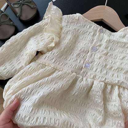 【BABY】春新作お姫様レースリボン付きロンパースSK11320