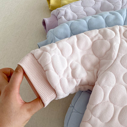 【BABY】冬新作マカロンカラー刺繍カバーオールSK102910