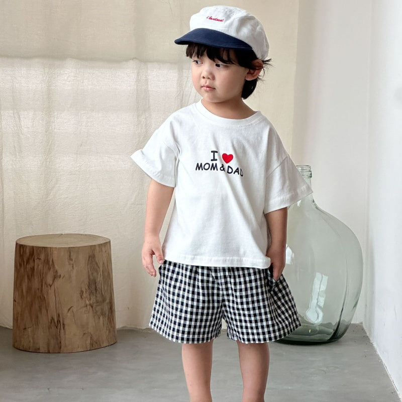 【BABY&KID】夏新作ブラックホワイトチェックセットアップ、ワンピースSK104714