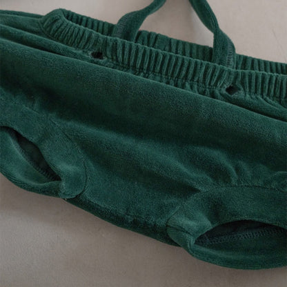 【BABY】韓国風ベロアサロペット、帽子SK102819