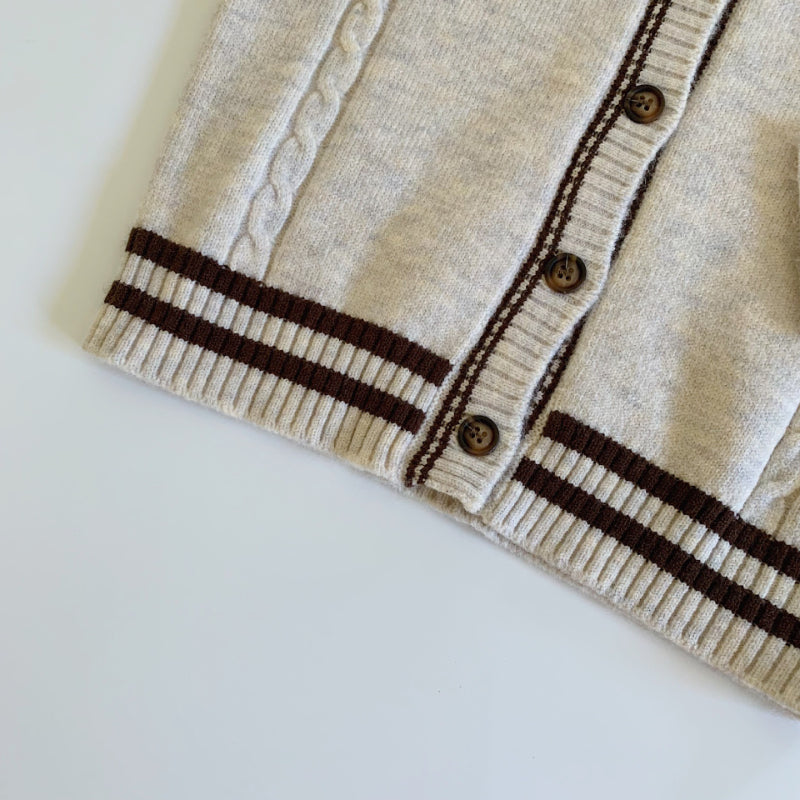【BABY&KID】刺繍学院風カーディガン、ベストSK100535