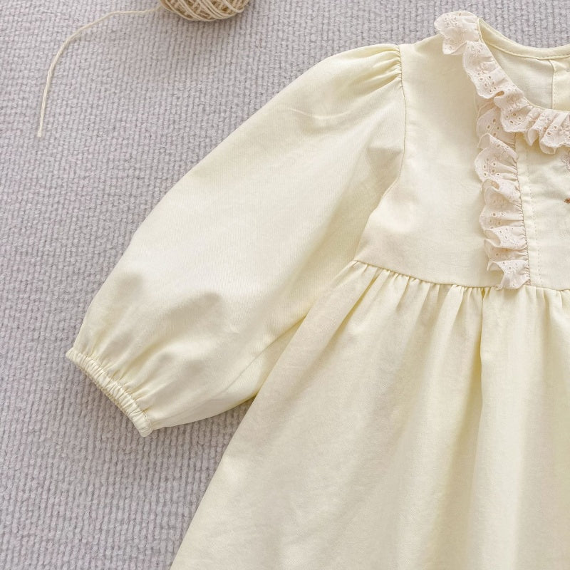 【BABY&KID】フラワー刺繍ロンパース、ワンピースSK107916