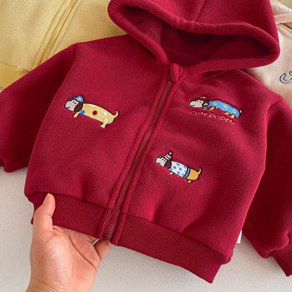 【BABY&KID】冬新作刺繍フード付きスターあったかアウターSK103025