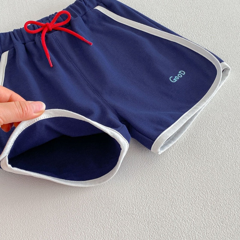 【BABY&KID】夏新作配色ロゴTシャツ、ショートパンツSK104624