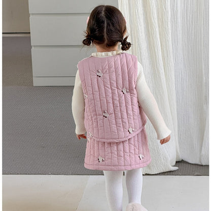 【BABY&KID】冬新作ひつじセットアップ、フリル襟ニットSK108317
