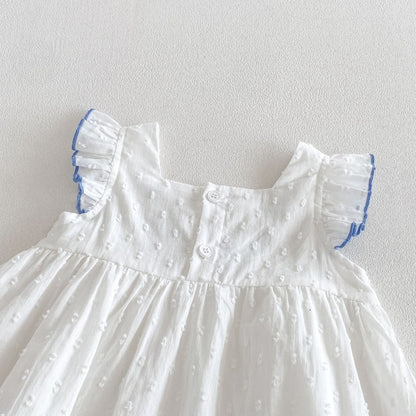 【BABY&KID】夏新作花刺繍ワンピース、サロペット、TシャツSK105903