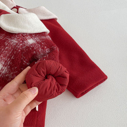 【BABY&KID】冬新作丸襟レトロ厚手コートSK103031