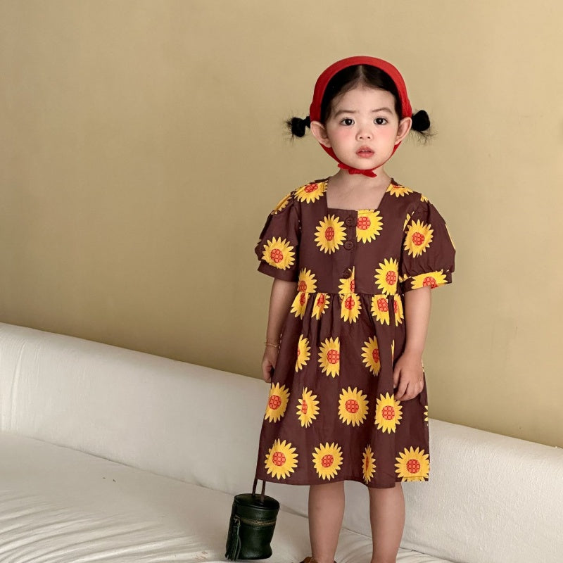 【BABY&KID】夏新作ひまわりセットアップ、ワンピースSK104711