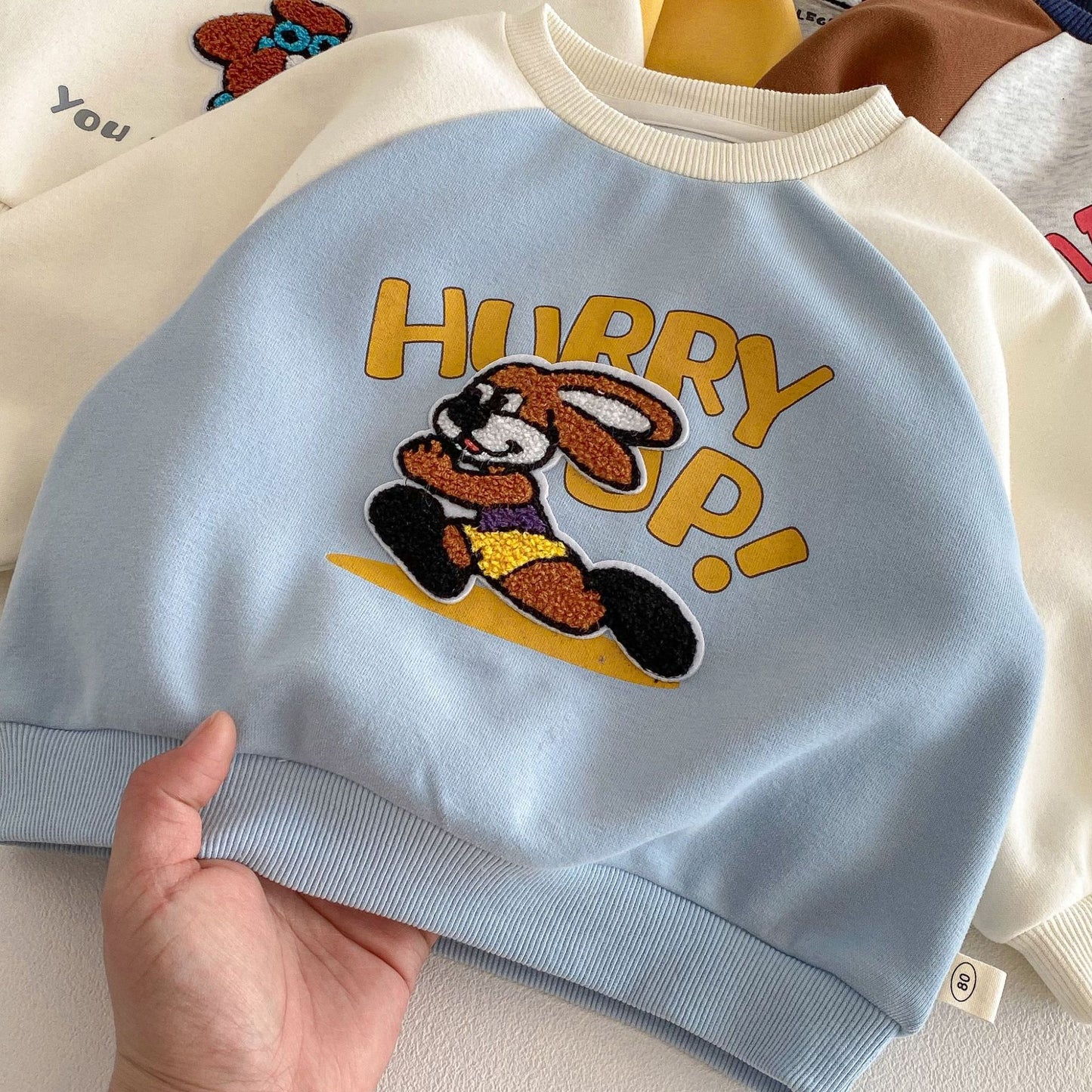【BABY&KID】タオル刺繍カートゥーンスウェットSK103505