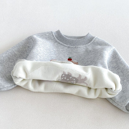 【BABY&KID】冬新作カートゥーンワッペントレーナーSK108503