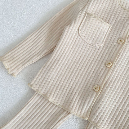 【BABY】無地シャツ&ボトムスセットアップSK031803