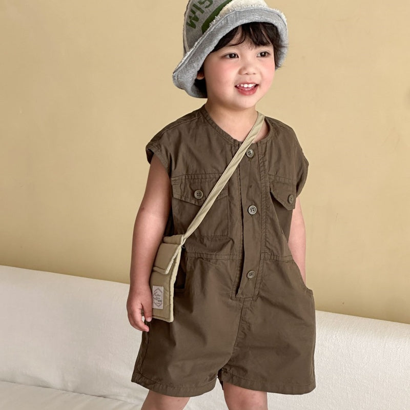 【BABY&KID】夏新作キッズショートオールインワンSK104724