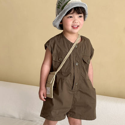 【BABY&KID】夏新作キッズショートオールインワンSK104724