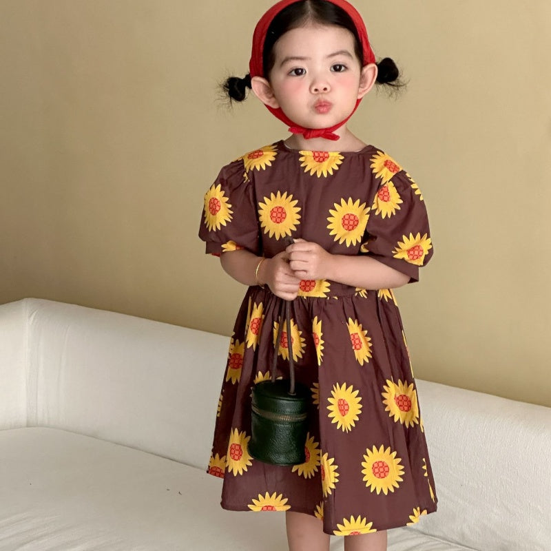 【BABY&KID】夏新作ひまわりセットアップ、ワンピースSK104711