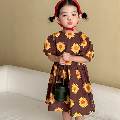 【BABY&KID】夏新作ひまわりセットアップ、ワンピースSK104711